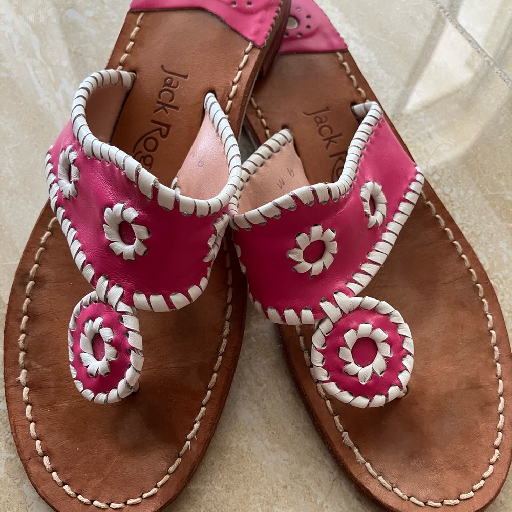 Jack Rogers Sandals Pink & White
